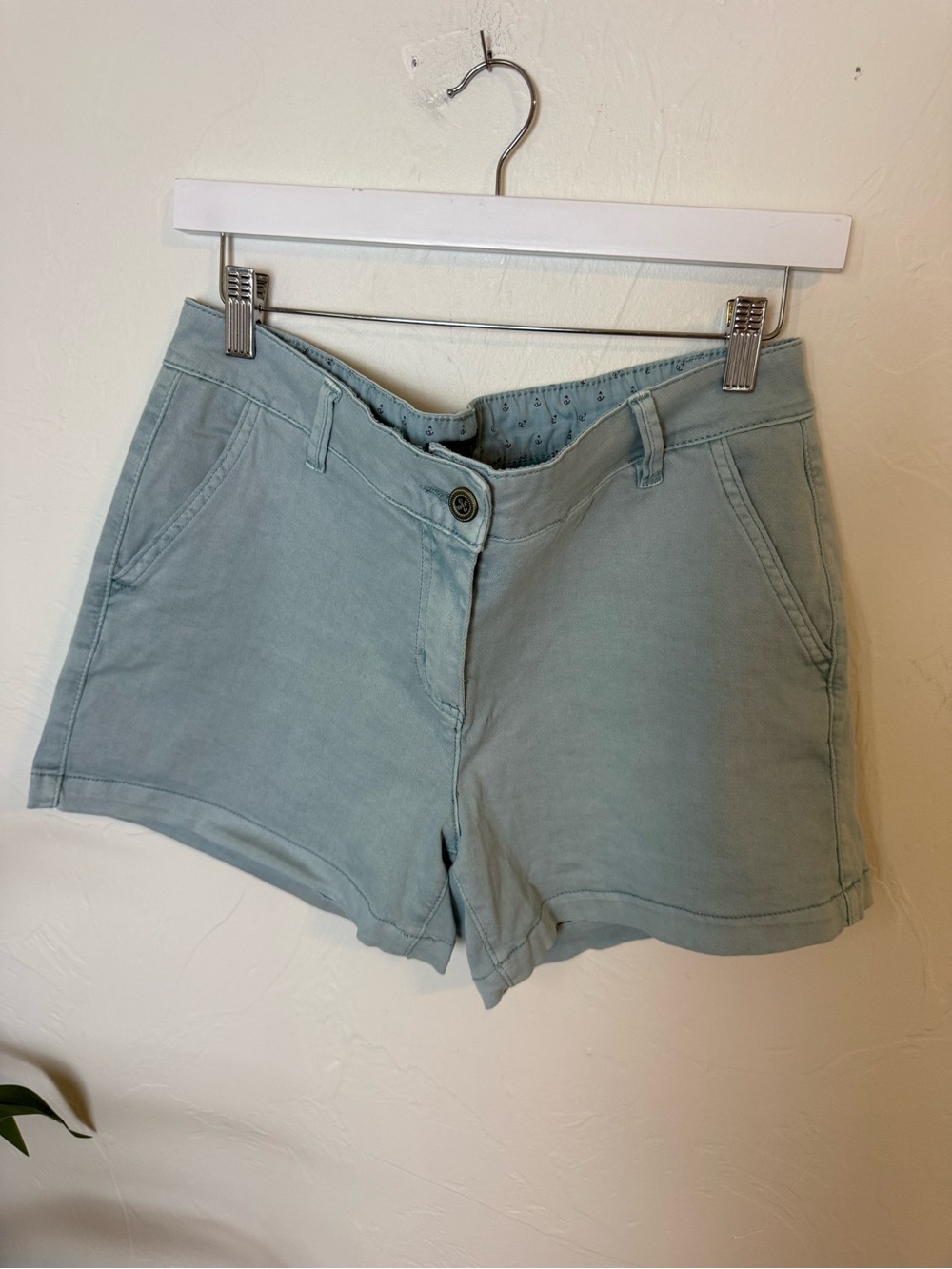 Land ’N Sea Light Blue Stretch Chino Shorts Size 10